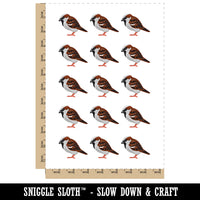 House Sparrow Little Bird Standing Temporary Tattoo Water Resistant Fake Body Art Set Collection (1 Sheet)
