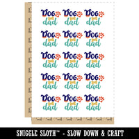 Dog Dad Paw Print Temporary Tattoo Water Resistant Fake Body Art Set Collection (1 Sheet)