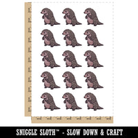 Cartoon Pangolin Endangered Species Standing Temporary Tattoo Water Resistant Fake Body Art Set Collection (1 Sheet)