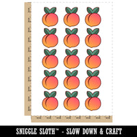 Plump Peach Temporary Tattoo Water Resistant Fake Body Art Set Collection (1 Sheet)