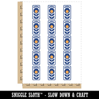 Scandinavian Flower Temporary Tattoo Water Resistant Fake Body Art Set Collection (1 Sheet)