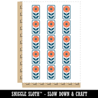 Scandinavian Sunflower Temporary Tattoo Water Resistant Fake Body Art Set Collection (1 Sheet)