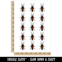 Cockroach Bug Insect Vermin Temporary Tattoo Water Resistant Fake Body Art Set Collection (1 Sheet)