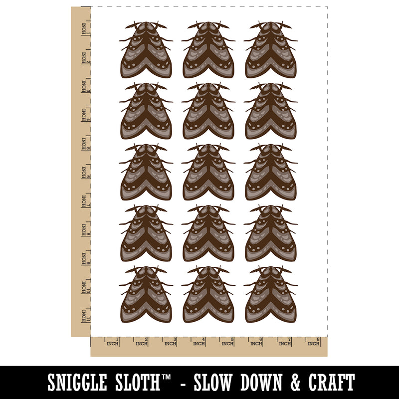 Resting Moth Bug Insect Temporary Tattoo Water Resistant Fake Body Art Set Collection (1 Sheet)