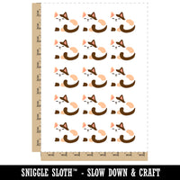 Sleepy Cat Loaf Temporary Tattoo Water Resistant Fake Body Art Set Collection (1 Sheet)