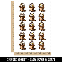 Spooky Creature Wearing Skull Temporary Tattoo Water Resistant Fake Body Art Set Collection (1 Sheet)