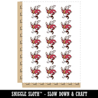 White Rabbit Pocket Watch Wonderland Temporary Tattoo Water Resistant Fake Body Art Set Collection (1 Sheet)