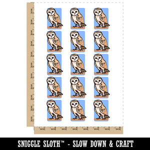 Inquisitive Barn Owl Temporary Tattoo Water Resistant Fake Body Art Set Collection (1 Sheet)