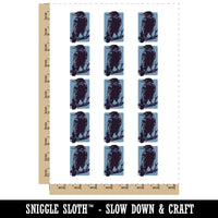 Wise Black Raven Crow Perched on Branch Temporary Tattoo Water Resistant Fake Body Art Set Collection (1 Sheet)