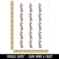 Statue of David by Michelangelo Art Temporary Tattoo Water Resistant Fake Body Art Set Collection (1 Sheet)