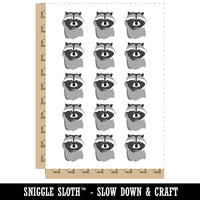 Baby Pocket Raccoon Temporary Tattoo Water Resistant Fake Body Art Set Collection (1 Sheet)