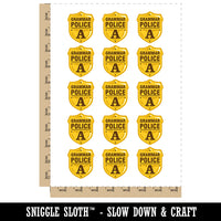 Grammar Police Badge Temporary Tattoo Water Resistant Fake Body Art Set Collection (1 Sheet)