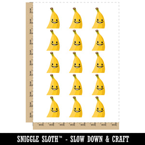 Happy Peeking Pocket Banana Temporary Tattoo Water Resistant Fake Body Art Set Collection (1 Sheet)