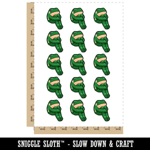 Patient Sitting Frog Temporary Tattoo Water Resistant Fake Body Art Set Collection (1 Sheet)