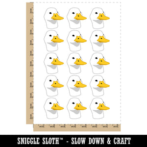 Pocket Duck Head Bird Temporary Tattoo Water Resistant Fake Body Art Set Collection (1 Sheet)