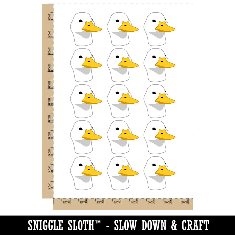 Pocket Duck Head Bird Temporary Tattoo Water Resistant Fake Body Art Set Collection (1 Sheet)