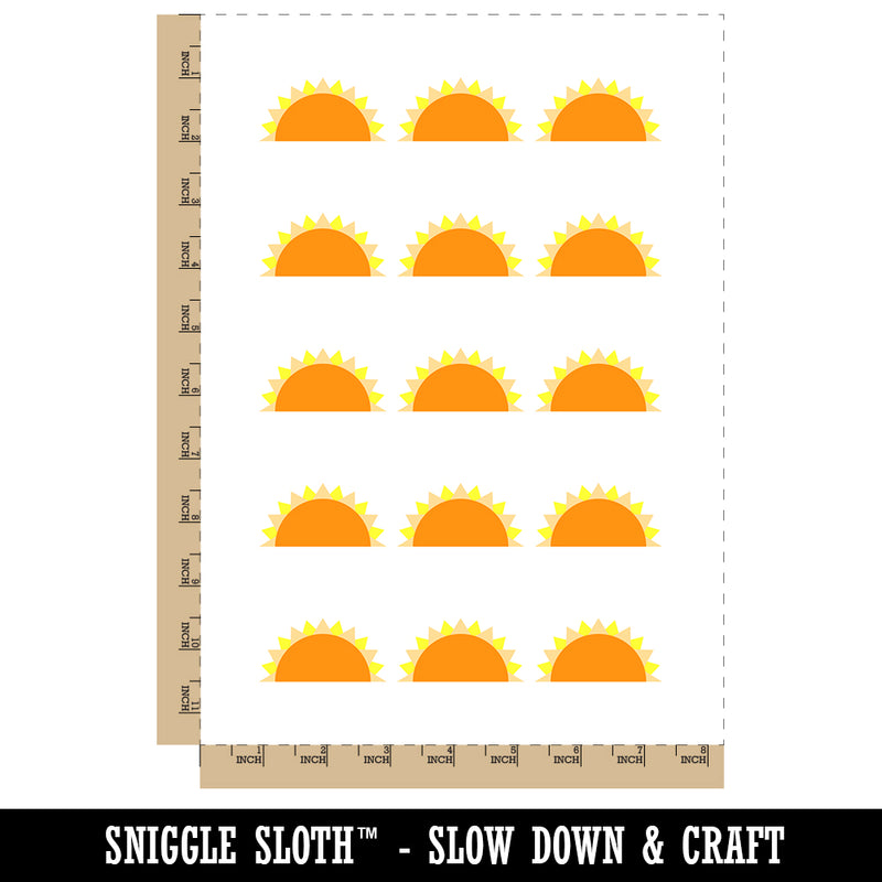 Pocket Full of Sunshine Sunrise Sunset Temporary Tattoo Water Resistant Fake Body Art Set Collection (1 Sheet)