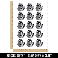 Raccoon Robber with Kitchen Knife Temporary Tattoo Water Resistant Fake Body Art Set Collection (1 Sheet)