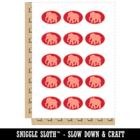 Red Elephant Republican Right Conservative GOP Temporary Tattoo Water Resistant Fake Body Art Set Collection (1 Sheet)