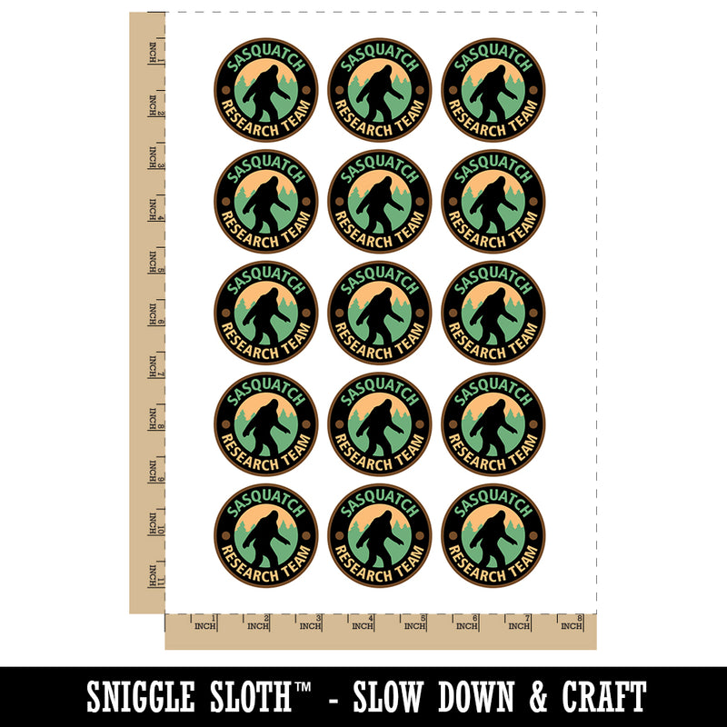 Sasquatch Research Team Bigfoot Cryptid Temporary Tattoo Water Resistant Fake Body Art Set Collection (1 Sheet)