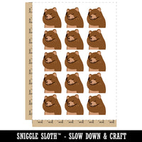 Sleeping Pocket Bear Temporary Tattoo Water Resistant Fake Body Art Set Collection (1 Sheet)