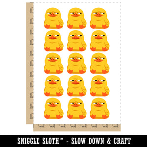 Suspicious Duck Bombastic Side Eye Temporary Tattoo Water Resistant Fake Body Art Set Collection (1 Sheet)
