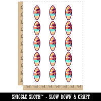 Tropical Beach Surfboard Hawaii Temporary Tattoo Water Resistant Fake Body Art Set Collection (1 Sheet)