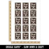 Dead Inside Goth Skeleton Macabre Temporary Tattoo Water Resistant Fake Body Art Set Collection (1 Sheet)