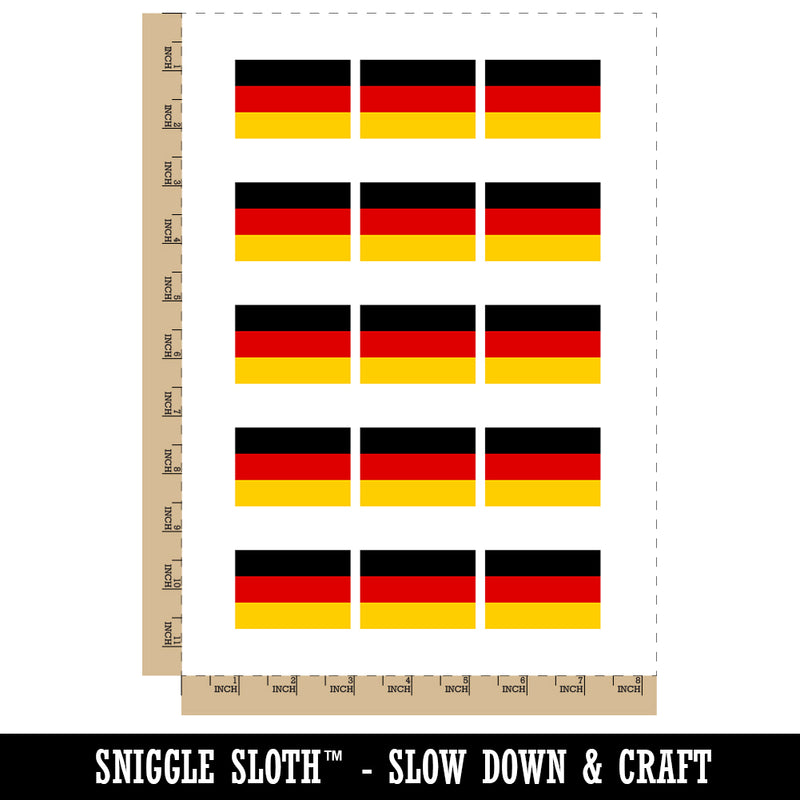 Germany Flag German Temporary Tattoo Water Resistant Fake Body Art Set Collection (1 Sheet)