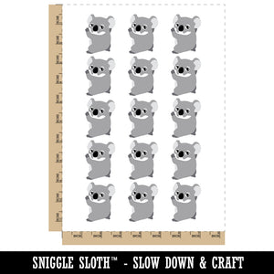 Clingy Koala Baby Temporary Tattoo Water Resistant Fake Body Art Set Collection (1 Sheet)