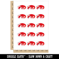 Crayfish Crawdad Crawfish Crustacean Temporary Tattoo Water Resistant Fake Body Art Set Collection (1 Sheet)