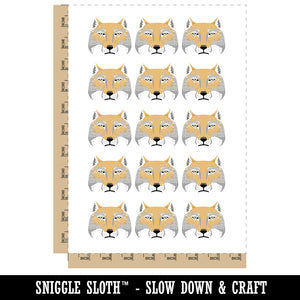 Tibetan Fox Funny Serious Face Temporary Tattoo Water Resistant Fake Body Art Set Collection (1 Sheet)