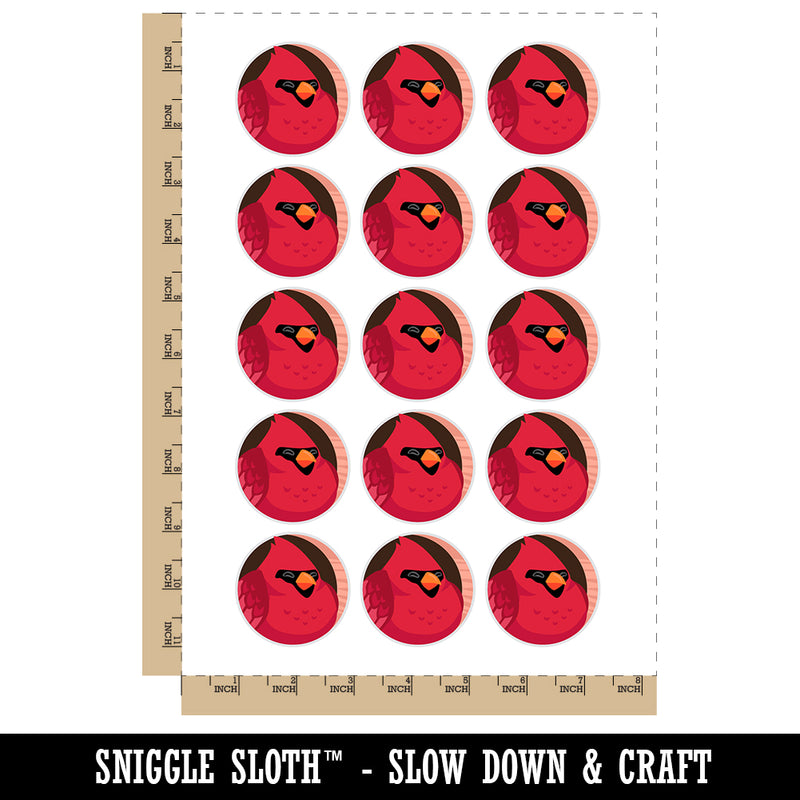 Cardinal Sleeping In Birdhouse Hole Temporary Tattoo Water Resistant Fake Body Art Set Collection (1 Sheet)