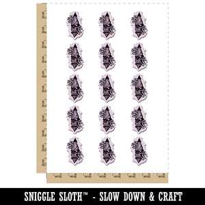 Creepy Skeleton Monster Tearing Through Hole Temporary Tattoo Water Resistant Fake Body Art Set Collection (1 Sheet)