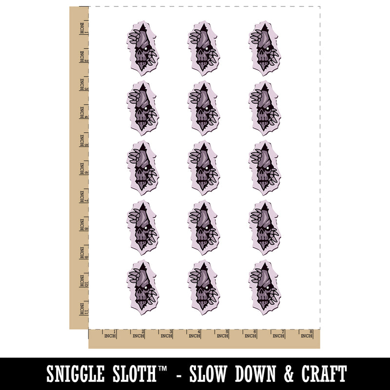 Creepy Skeleton Monster Tearing Through Hole Temporary Tattoo Water Resistant Fake Body Art Set Collection (1 Sheet)