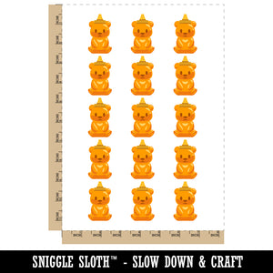 Honey Bottle Bear with Cap Temporary Tattoo Water Resistant Fake Body Art Set Collection (1 Sheet)