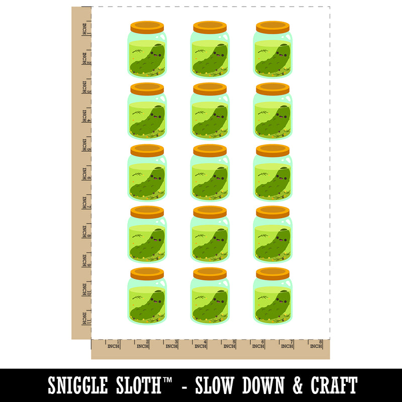 Pickle in Jar Temporary Tattoo Water Resistant Fake Body Art Set Collection (1 Sheet)