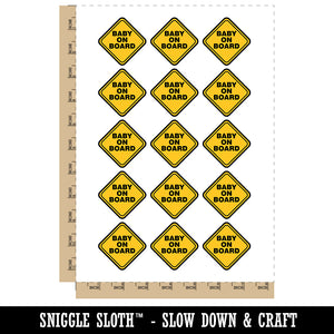 Baby On Board Pregnancy Sign Temporary Tattoo Water Resistant Fake Body Art Set Collection (1 Sheet)