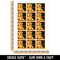Dog Staring Out Window Temporary Tattoo Water Resistant Fake Body Art Set Collection (1 Sheet)