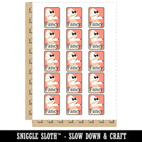 Fancy Posh Poodle Dog Bougie Temporary Tattoo Water Resistant Fake Body Art Set Collection (1 Sheet)