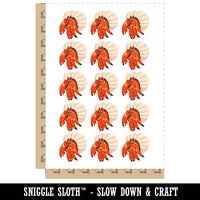 Groovy Hermit Crab on Beach Temporary Tattoo Water Resistant Fake Body Art Set Collection (1 Sheet)