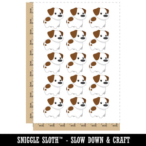 Stubby Jack Russell Terrier Dog Puppy Temporary Tattoo Water Resistant Fake Body Art Set Collection (1 Sheet)