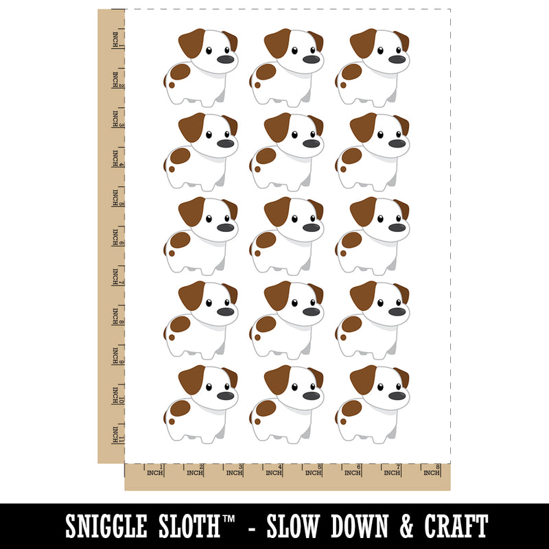 Stubby Jack Russell Terrier Dog Puppy Temporary Tattoo Water Resistant Fake Body Art Set Collection (1 Sheet)