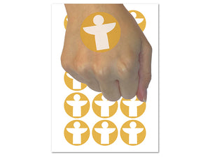 Angel Symbol Temporary Tattoo Water Resistant Fake Body Art Set Collection (1 Sheet)