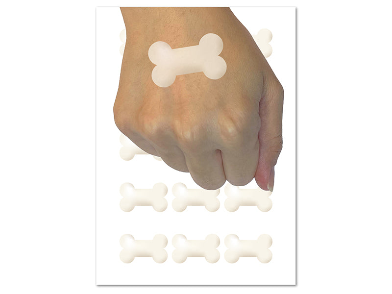 Dog Bone Temporary Tattoo Water Resistant Fake Body Art Set Collection (1 Sheet)
