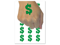 Dollar Sign Money Symbol Temporary Tattoo Water Resistant Fake Body Art Set Collection (1 Sheet)