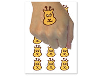 Cute Giraffe Face Temporary Tattoo Water Resistant Fake Body Art Set Collection (1 Sheet)