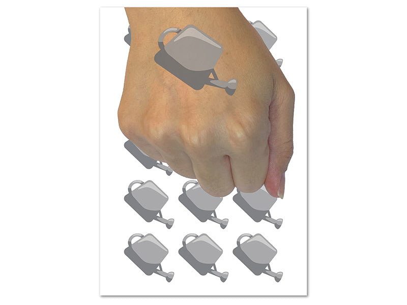 Watering Can Gardening Plants Solid Temporary Tattoo Water Resistant Fake Body Art Set Collection (1 Sheet)