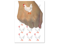 Chicken Standing Solid Temporary Tattoo Water Resistant Fake Body Art Set Collection (1 Sheet)