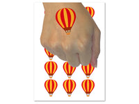 Hot Air Balloon Solid Temporary Tattoo Water Resistant Fake Body Art Set Collection (1 Sheet)